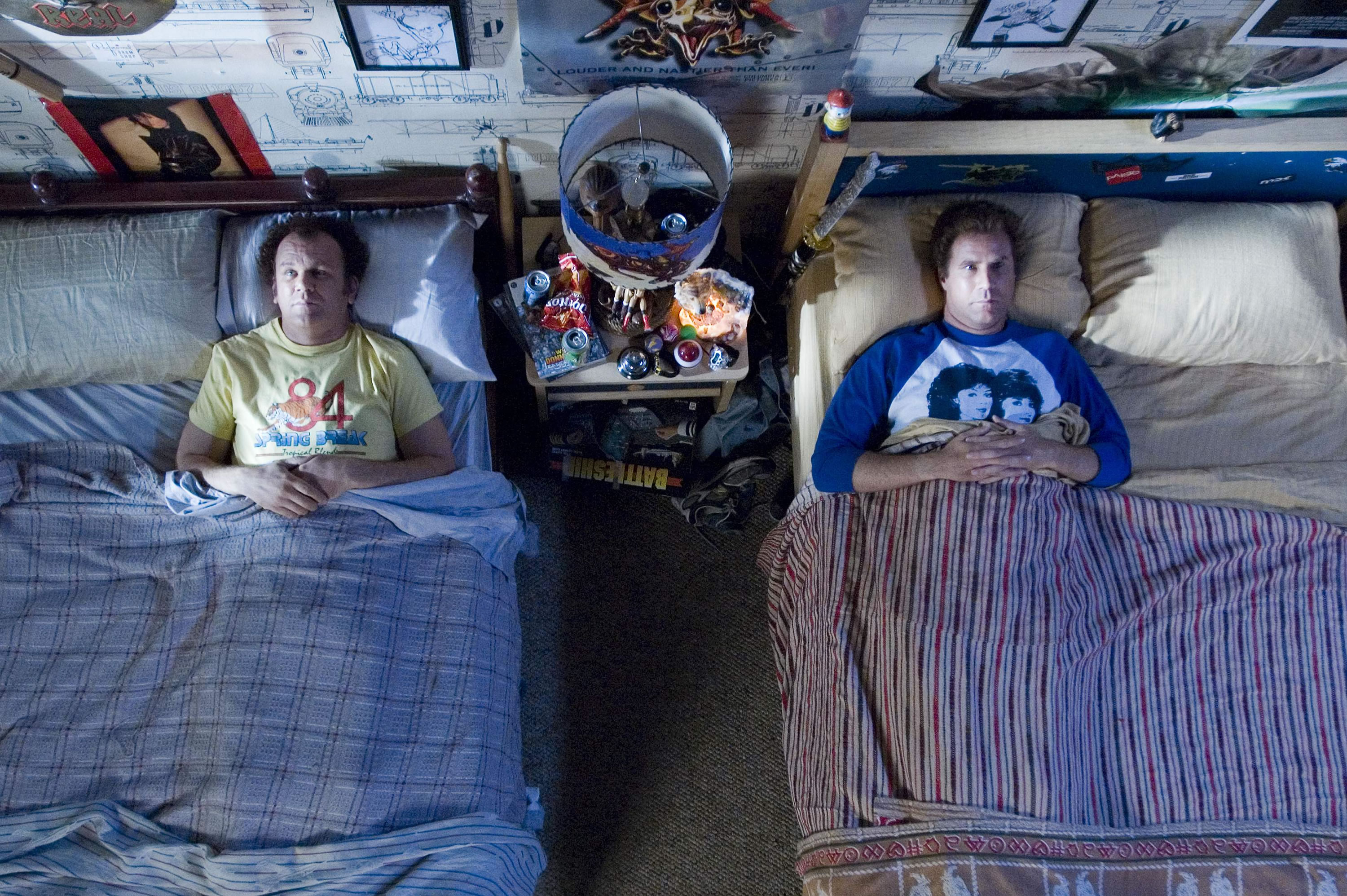 John C. Reilly (left) and Will Ferrell (right) star in Columbia Pictures' comedy STEP BROTHERS.