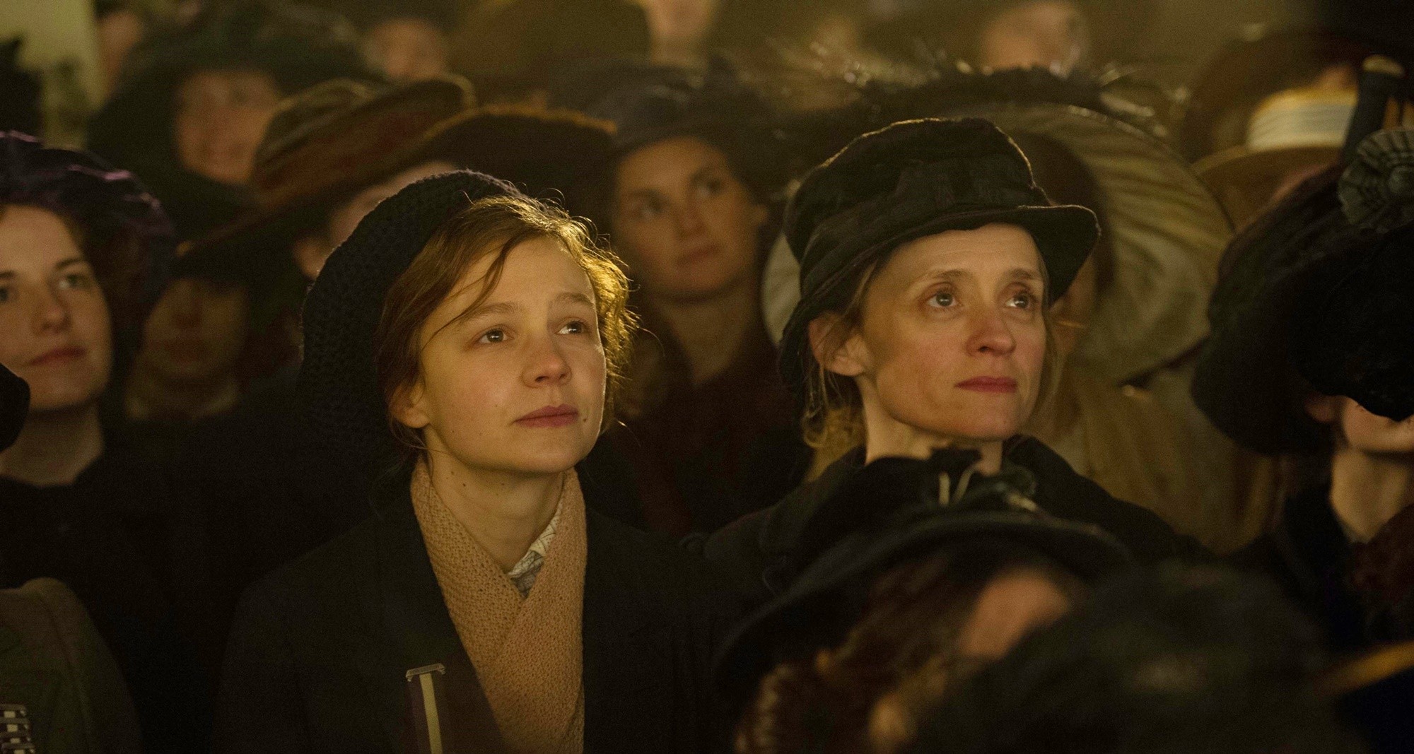 Carey Mulligan stars as Maud Watts and Anne-Marie Duff stars as Violet Miller in Focus Features' Suffragette (2015)
