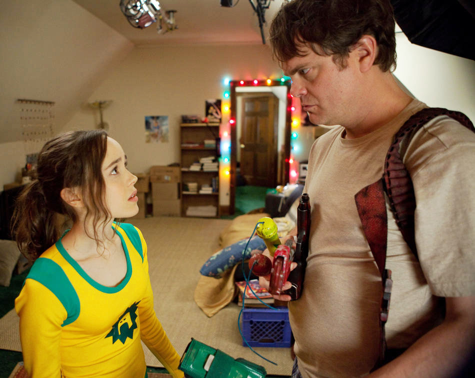 Ellen Page stars as Libby / Boltie and Rainn Wilson stars as Frank D'Arbo / The Crimson Bolt in IFC Films' Super (2011)
