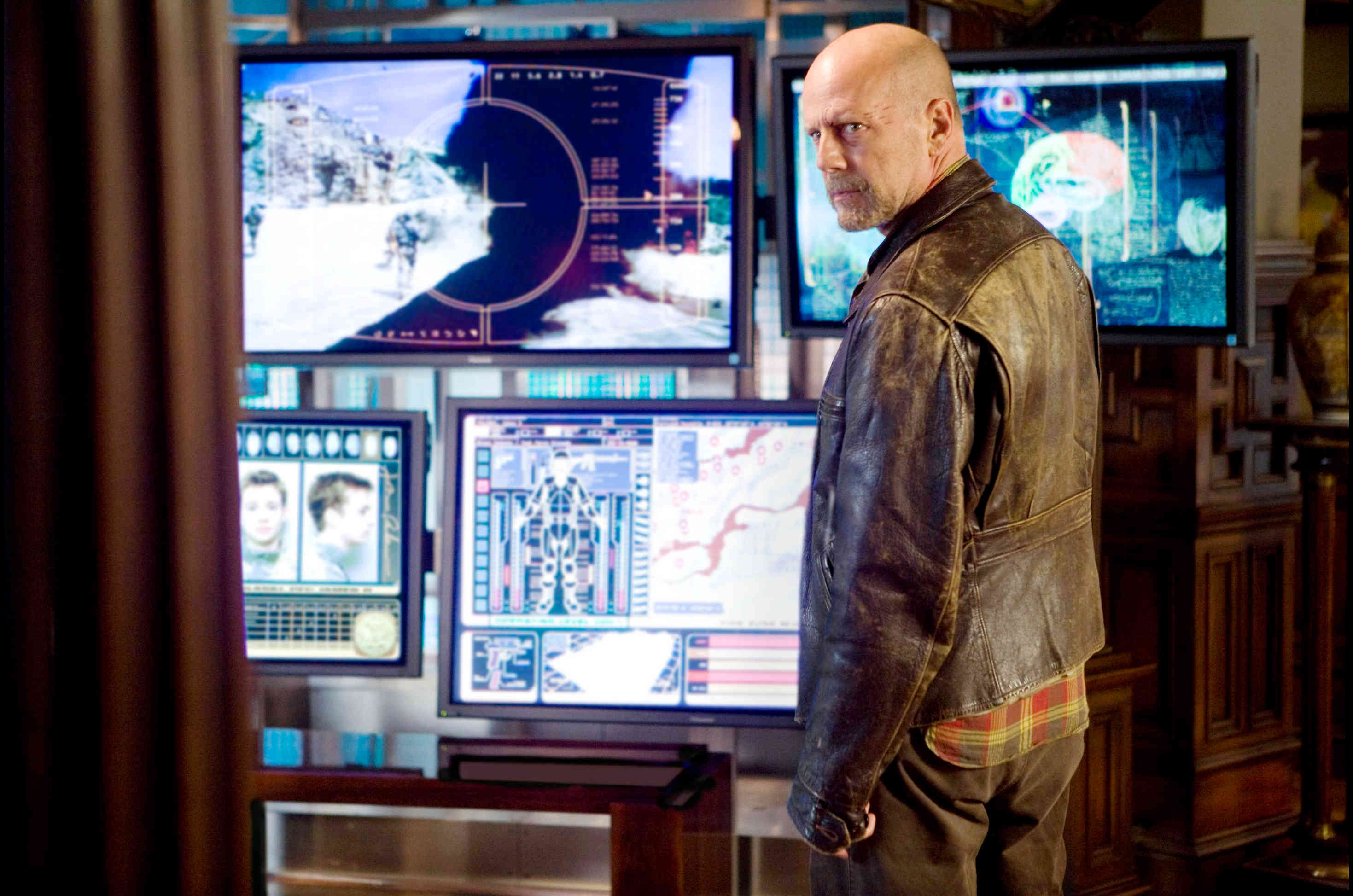 Bruce Willis stars as Agent Greer in Walt Disney Pictures' Surrogates (2009). Photo credit by Stephen Vaughan.