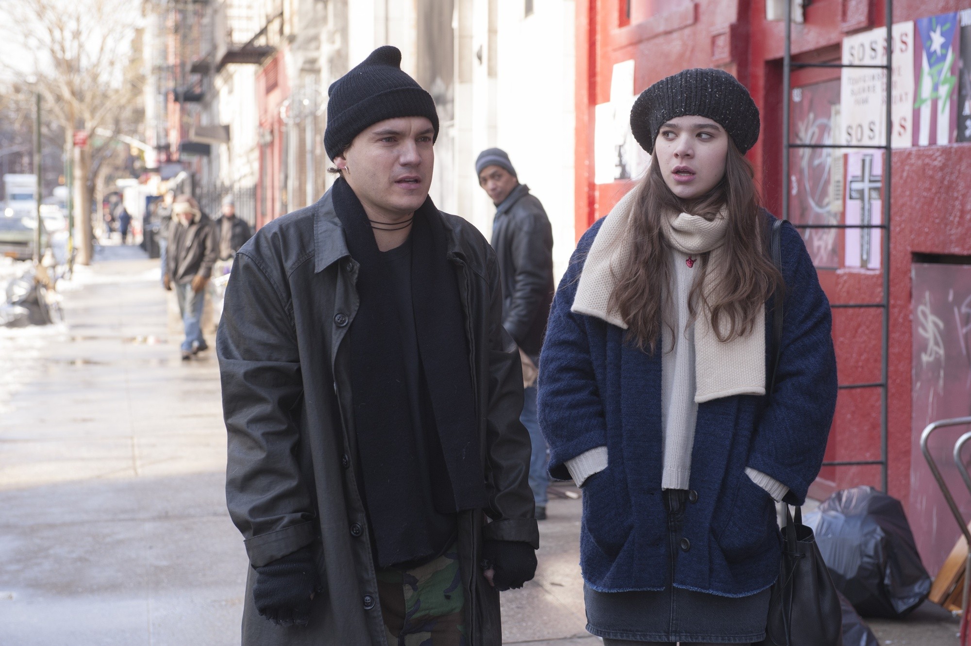 Emile Hirsch stars as Johnny and Hailee Steinfeld stars as Eliza in Screen Media Films' Ten Thousand Saints (2015)