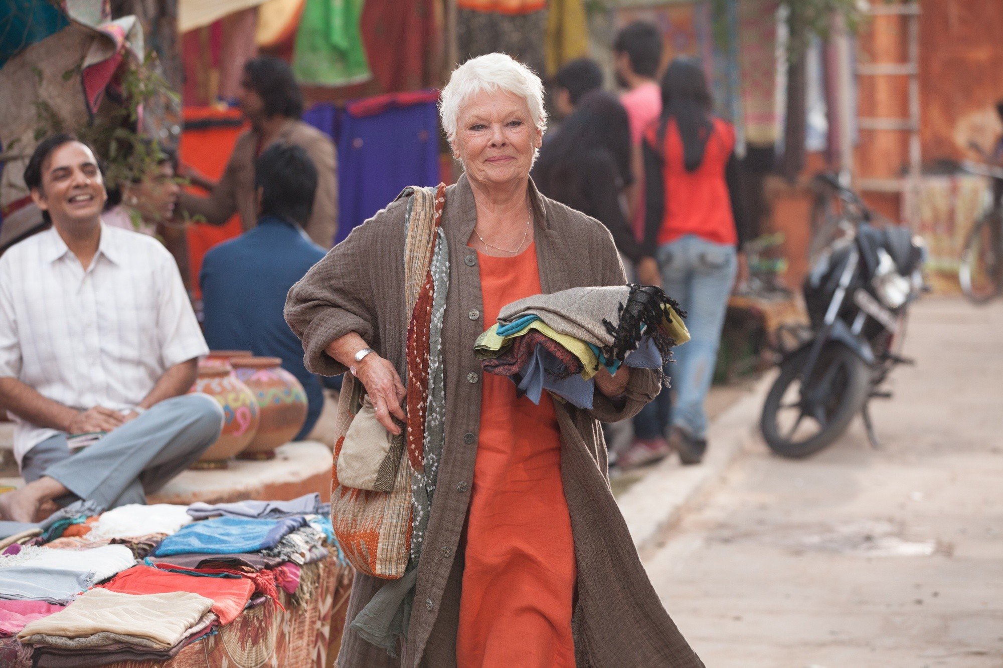 Judi Dench stars as Evelyn Greenslade in Fox Searchlight Pictures' The Second Best Exotic Marigold Hotel (2015). Photo credit by Laurie Sparham.
