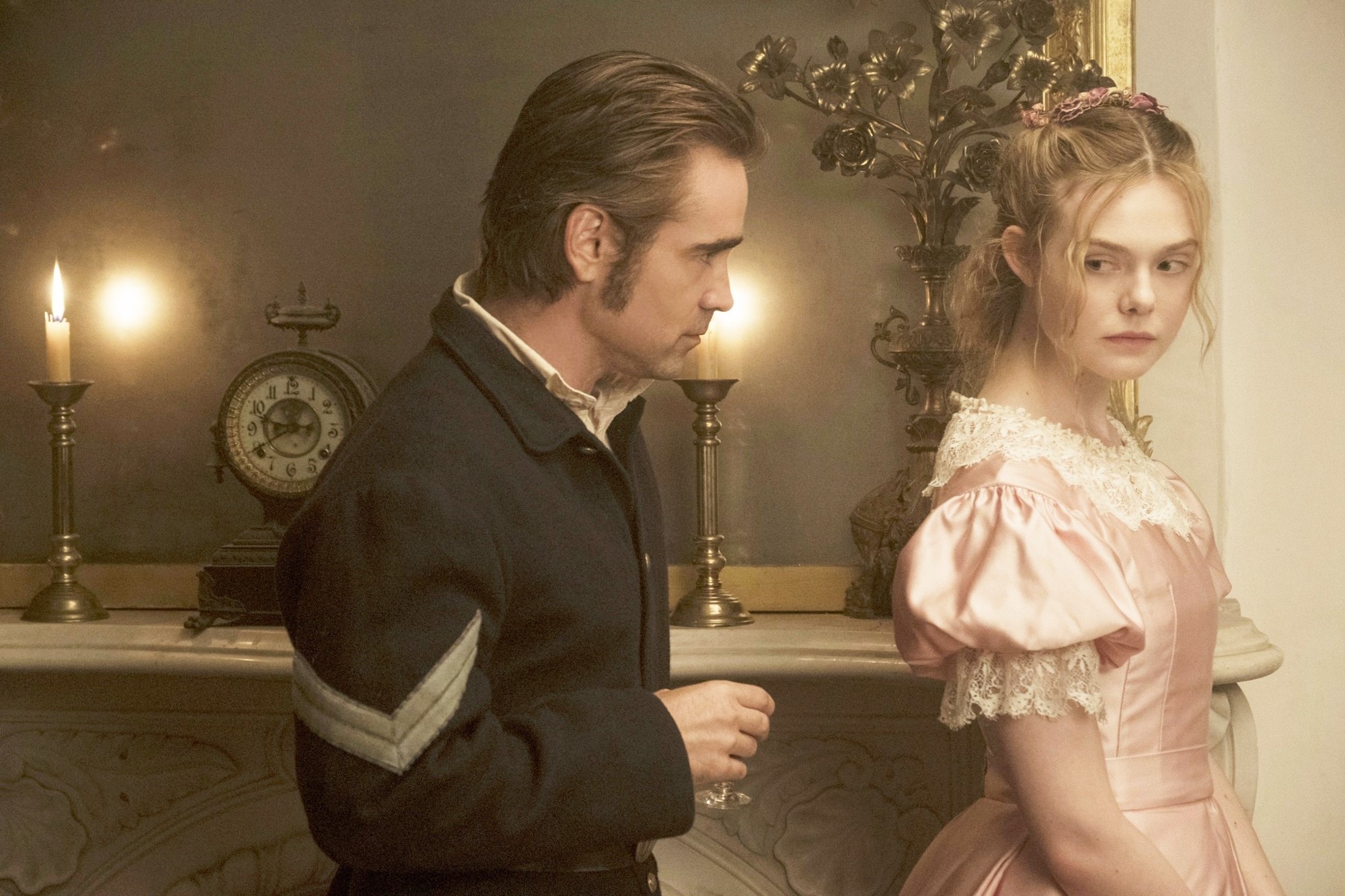 Colin Farrell stars as John McBurney and Elle Fanning stars as Alicia in Focus Features' The Beguiled (2017)