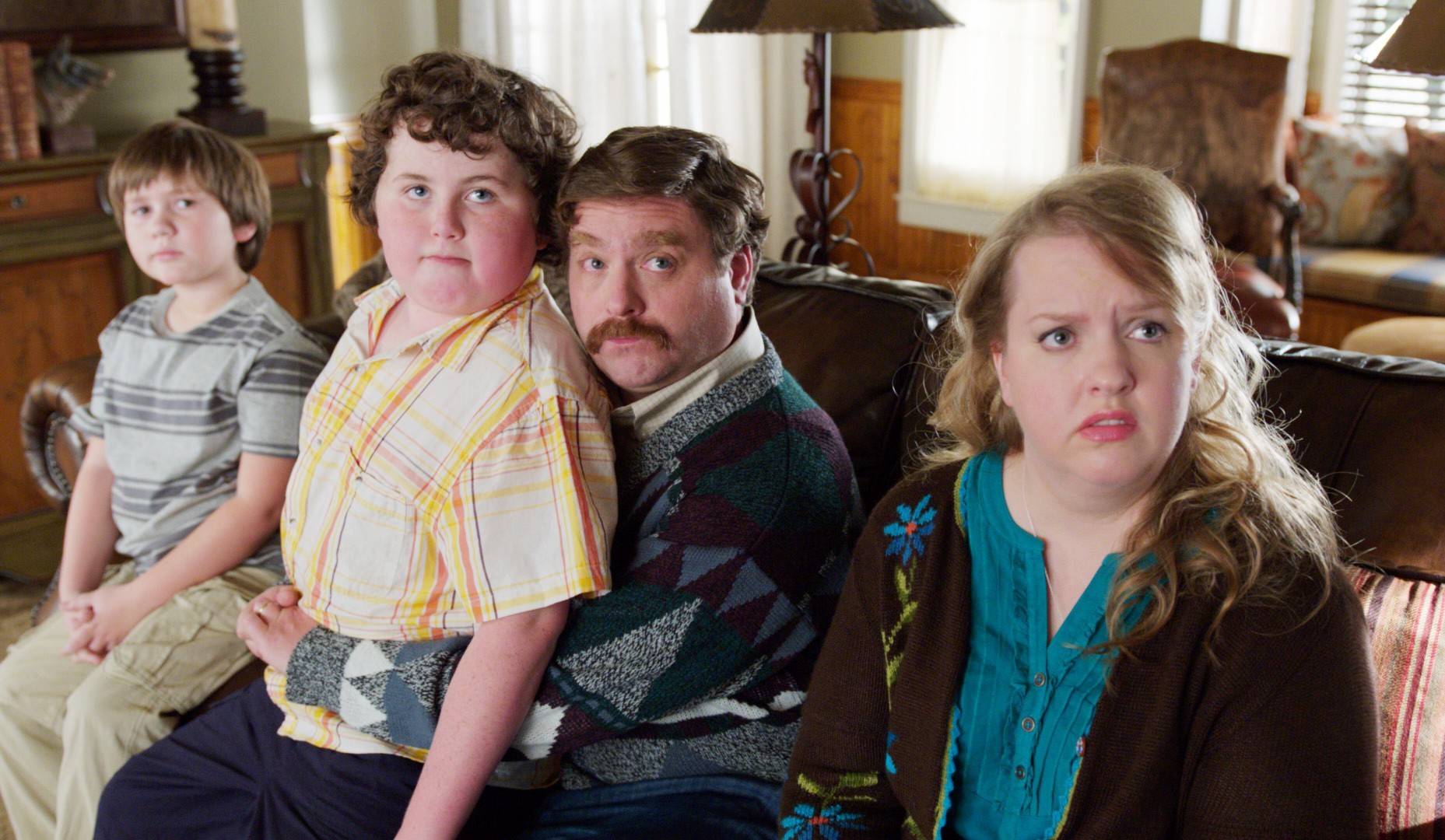 Kya Haywood, Grant Goodman, Zach Galifianakis and Sarah Baker in Warner Bros. Pictures' The Campaign (2012)