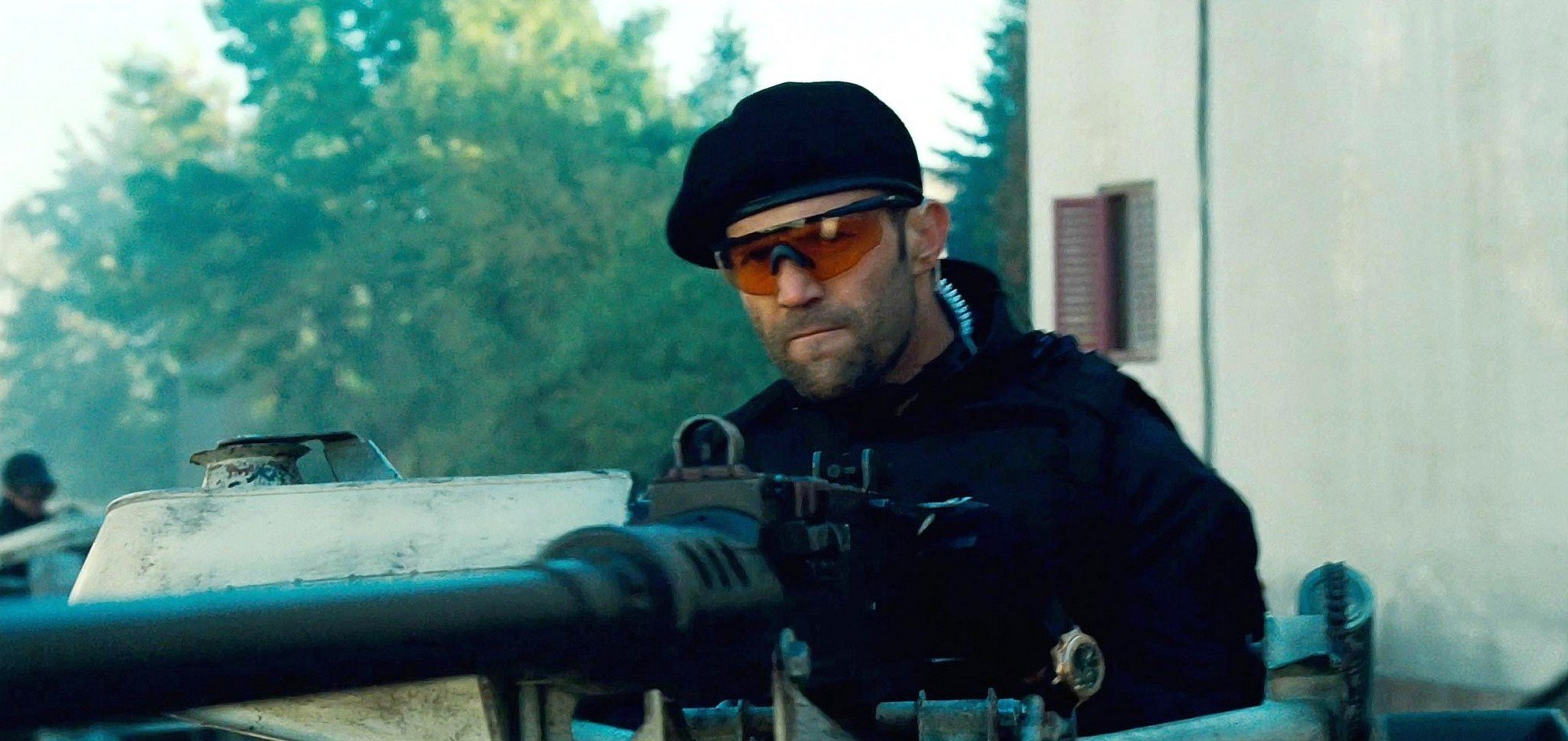 Jason Statham stars as Lee Christmas in Lionsgate Films' The Expendables 2 (2012)