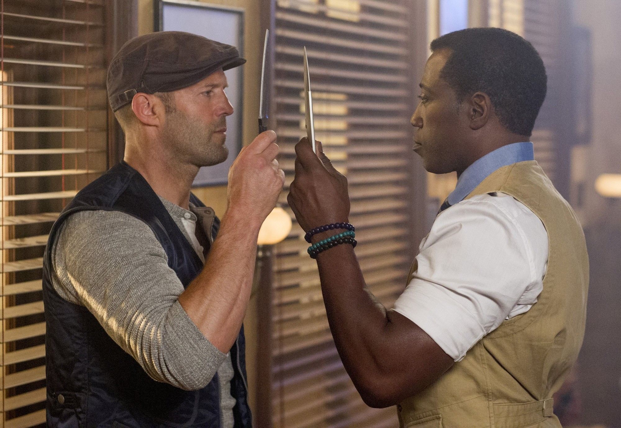 Jason Statham stars as Lee Christmas and Wesley Snipes stars as Surgeon in Lionsgate Film's The Expendables 3 (2014)