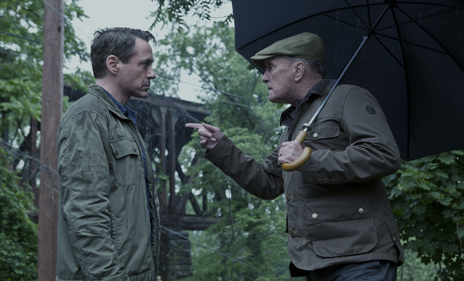 Robert Downey Jr. stars as Hank Palmer and Robert Duvall stars as Judge Joseph Palmer in Warner Bros. Pictures' The Judge (2014). Photo credit by Claire Folger.