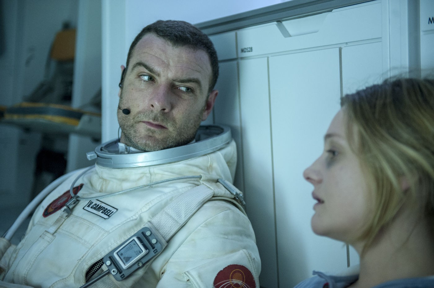 Liev Schreiber stars as Vincent and Romola Garai stars as Rebecca Lane in Magnolia Pictures' The Last Days on Mars (2013)
