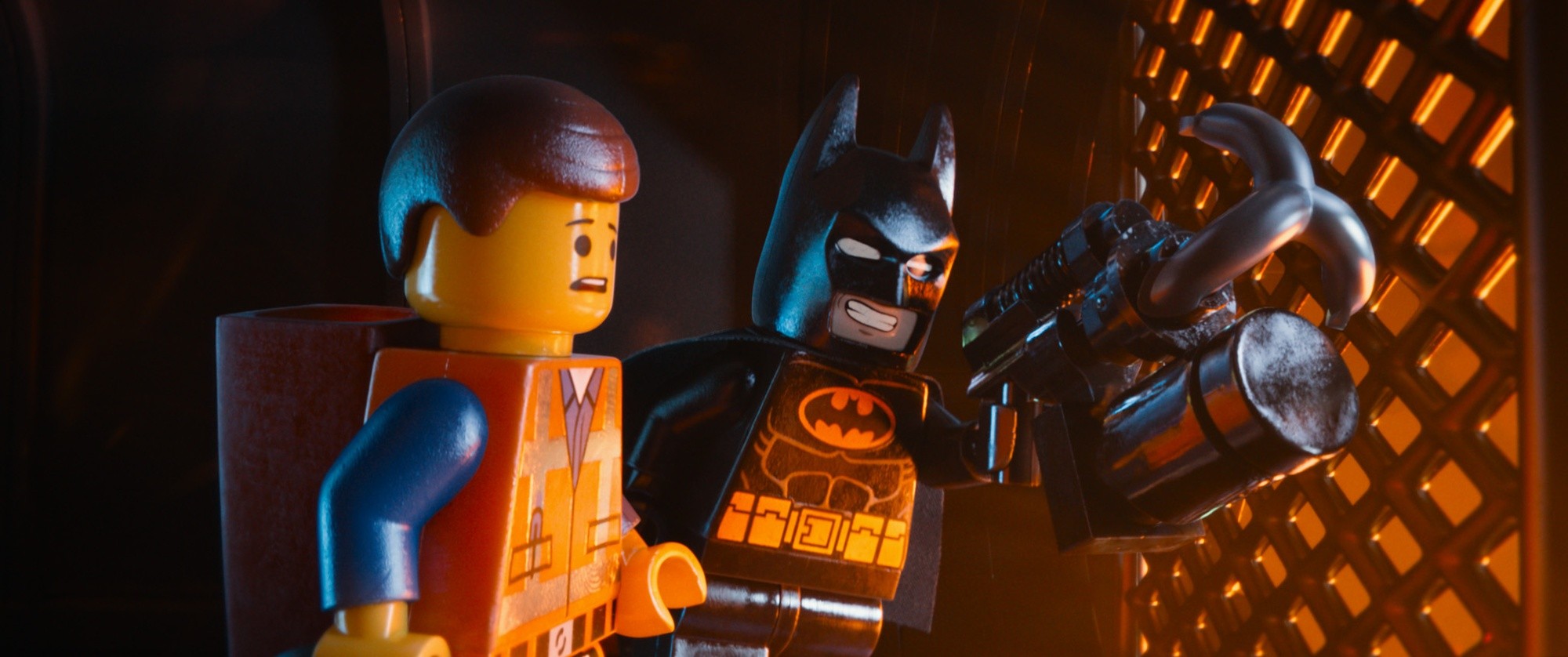 Emmet and Batman from Warner Bros. Pictures' The Lego Movie (2014)