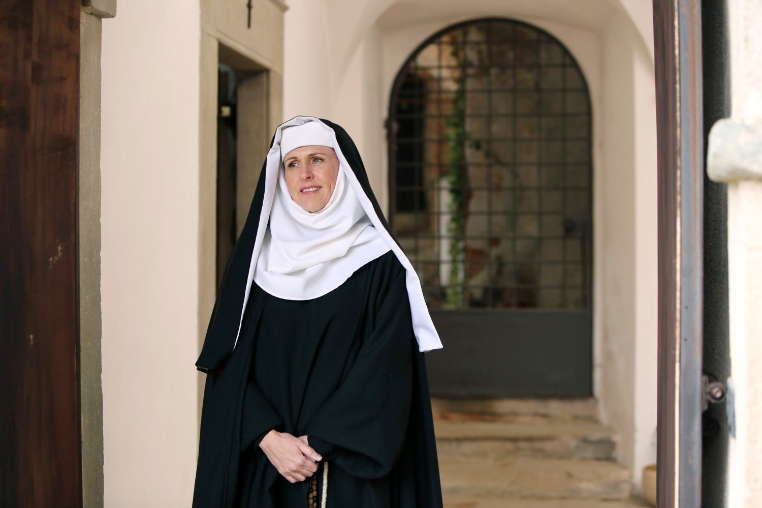 Molly Shannon stars as Mother Superior in Gunpowder & Sky's The Little Hours (2017)