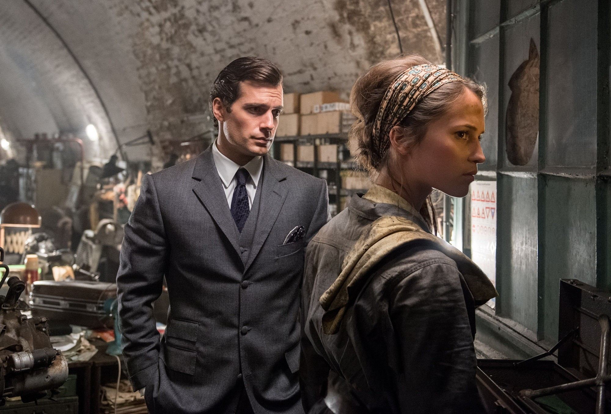 Henry Cavill stars as Napoleon Solo and Alicia Vikander stars as Gaby Teller in Warner Bros. Pictures' The Man from U.N.C.L.E. (2015)