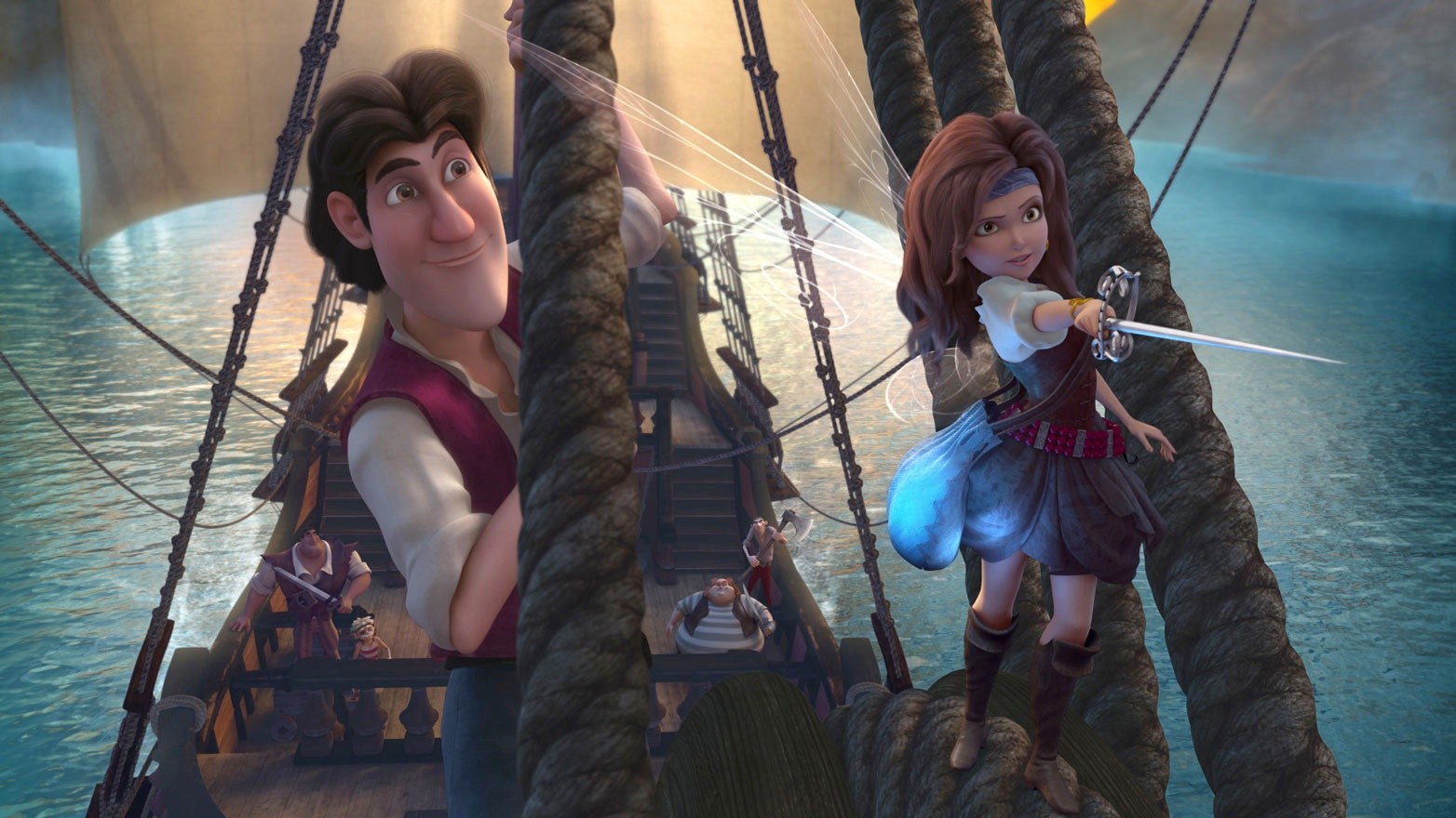 Captain James Hook and Zarina from Walt Disney Pictures' The Pirate Fairy (2014)