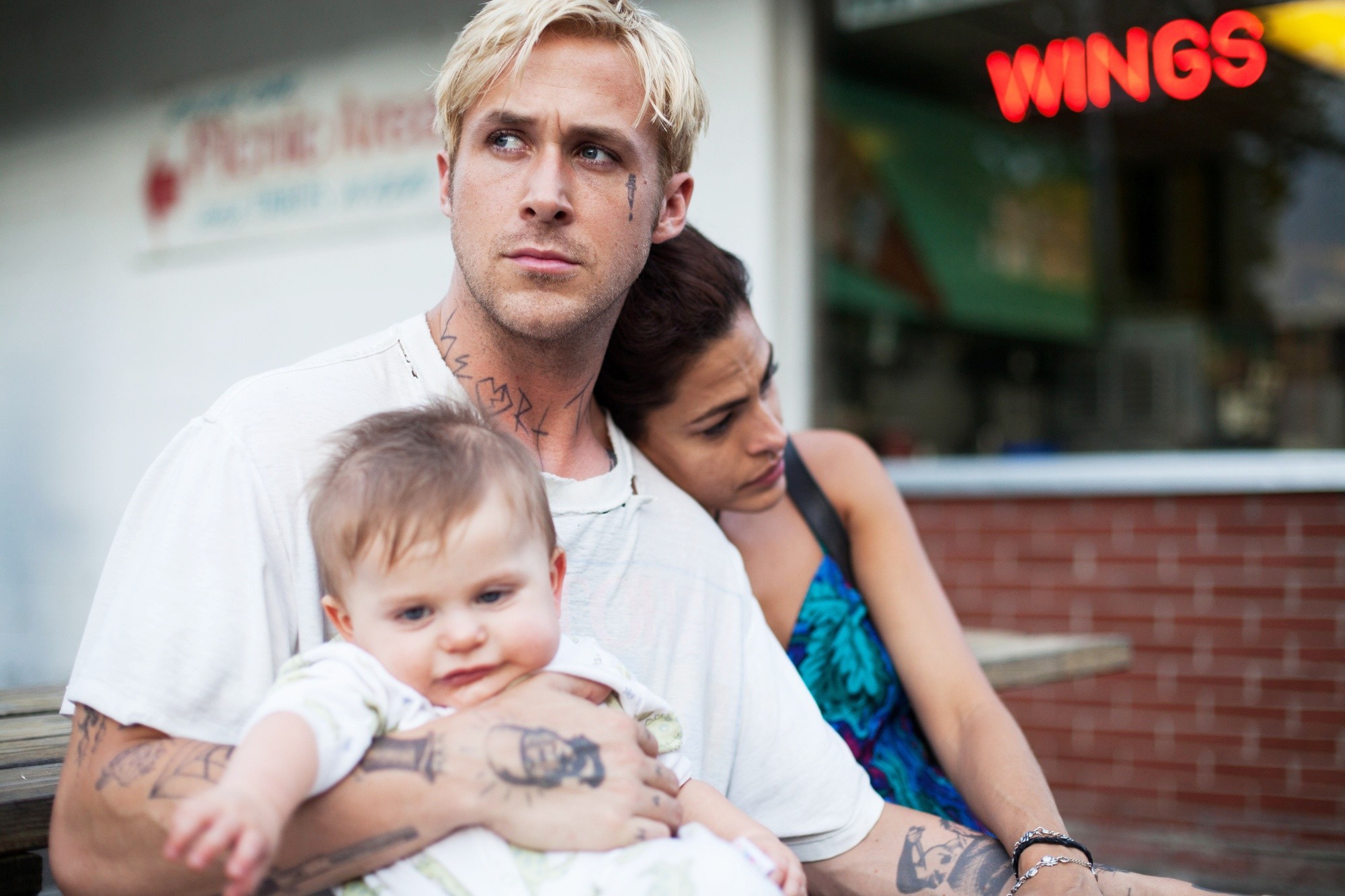 Ryan Gosling stars as Luke and Eva Mendes stars as Romina in Focus Features' The Place Beyond the Pines (2013). Photo credit by Atsushi Nishijima.