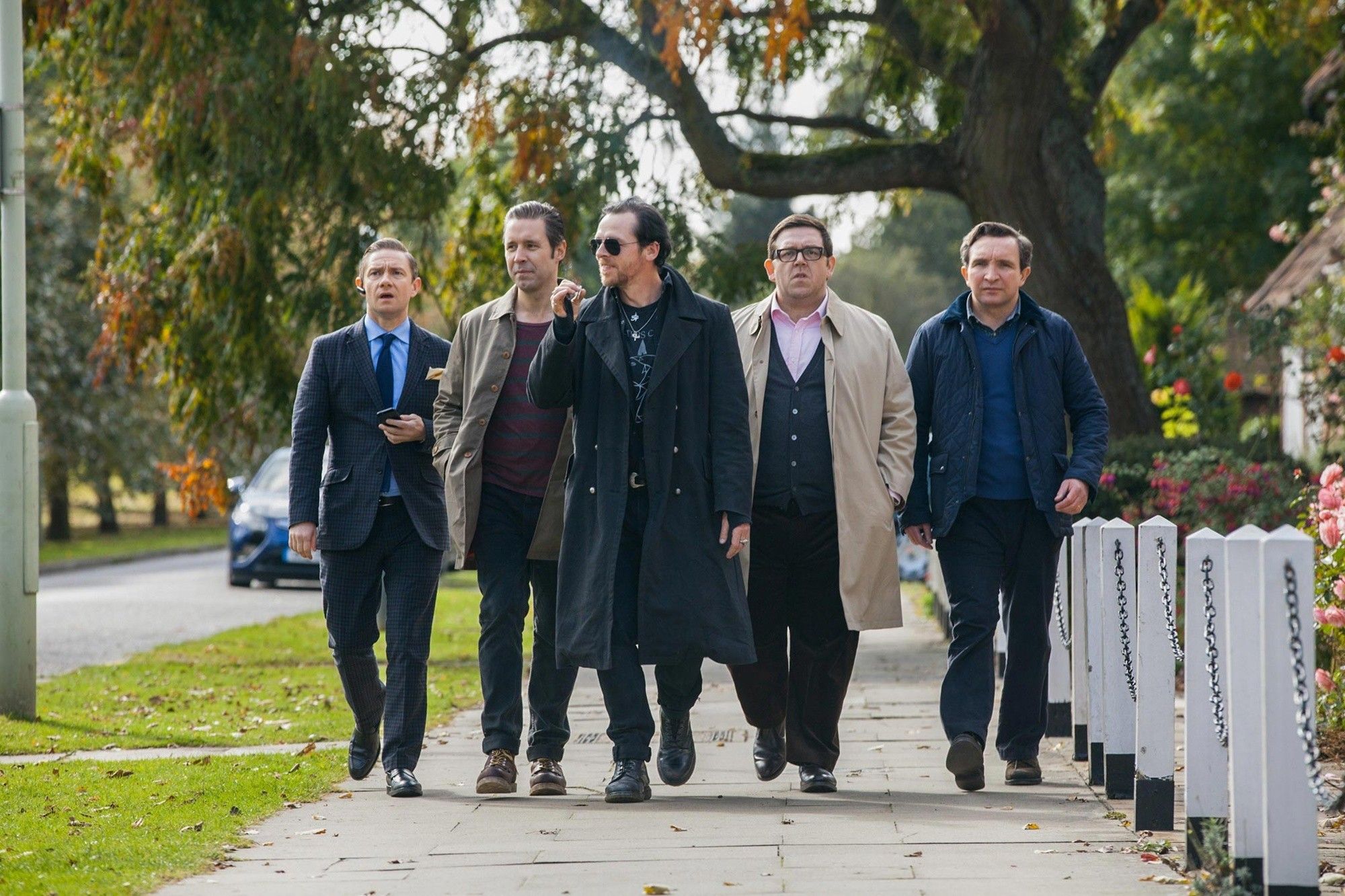 Martin Freeman, Paddy Considine, Simon Pegg, Nick Frost and Eddie Marsan in Focus Features' The World's End (2013)