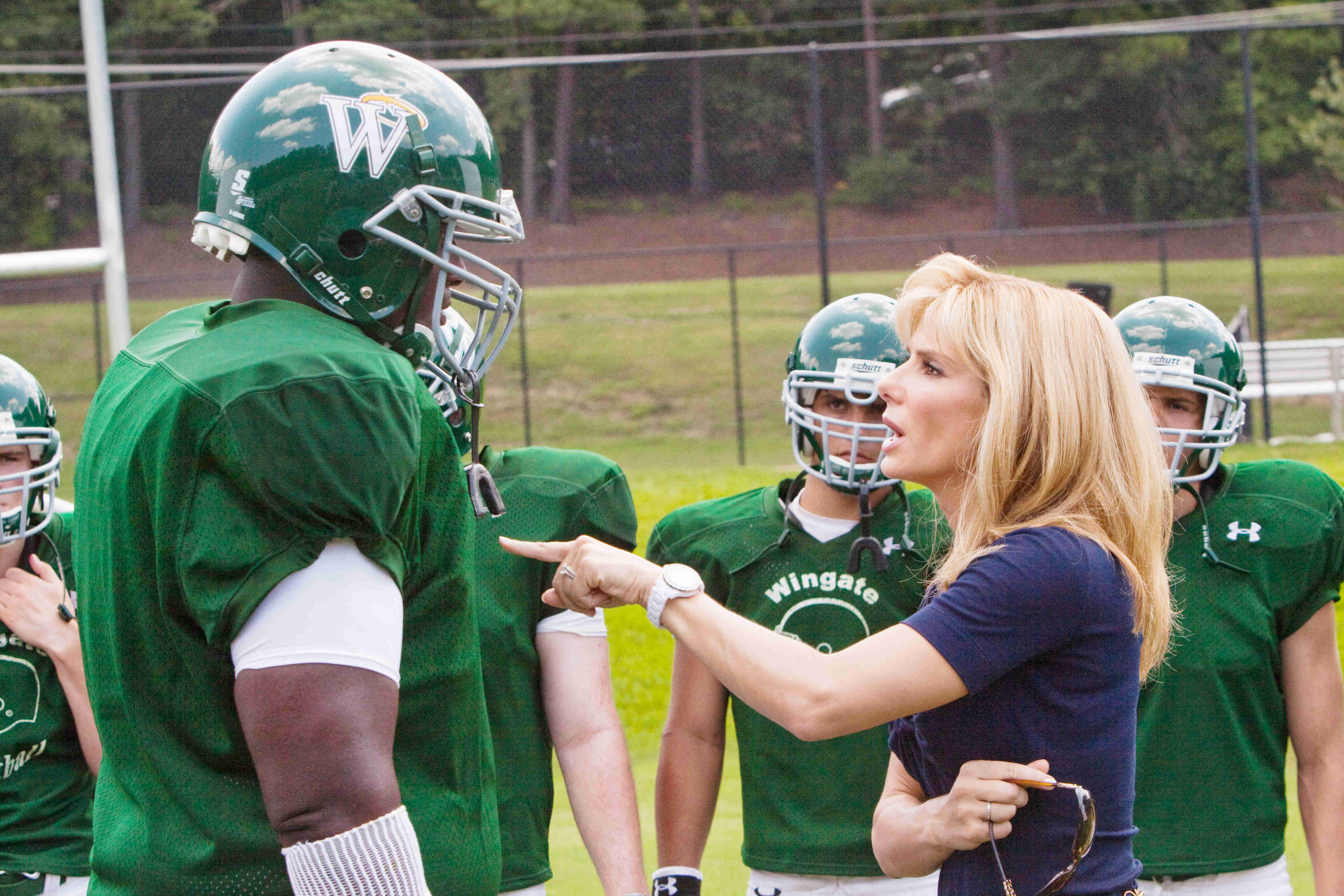 Quinton Aaron stars as Michael Oher and Sandra Bullock stars as Leigh Anne Touhy in The 20th Century Fox's The Blind Side (2009)