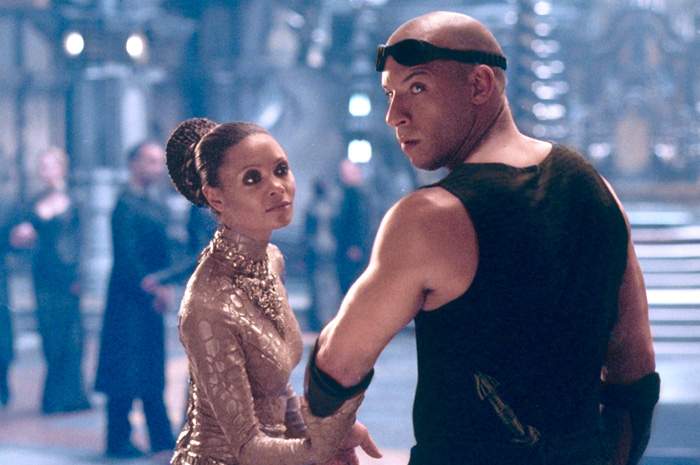 Thandie Newton and Vin Diesel in Universal Pictures' The Chronicles of Riddick (2004)
