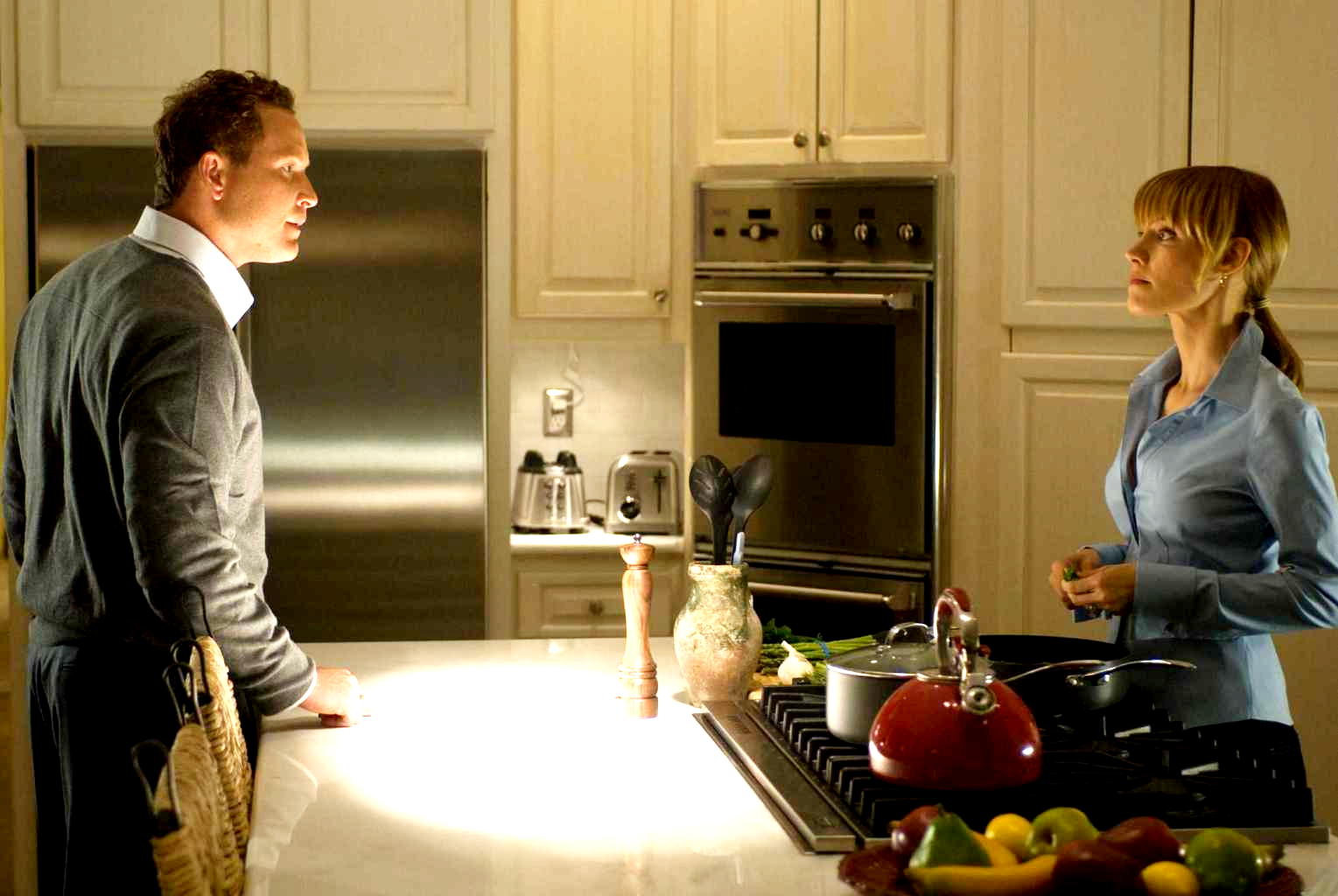 Cole Hauser stars as William Cartwright and KaDee Strickland stars as Jillian Cartwright in Lionsgate Films' The Family That Preys (2008). Photo credit by Alfeo Dixon.