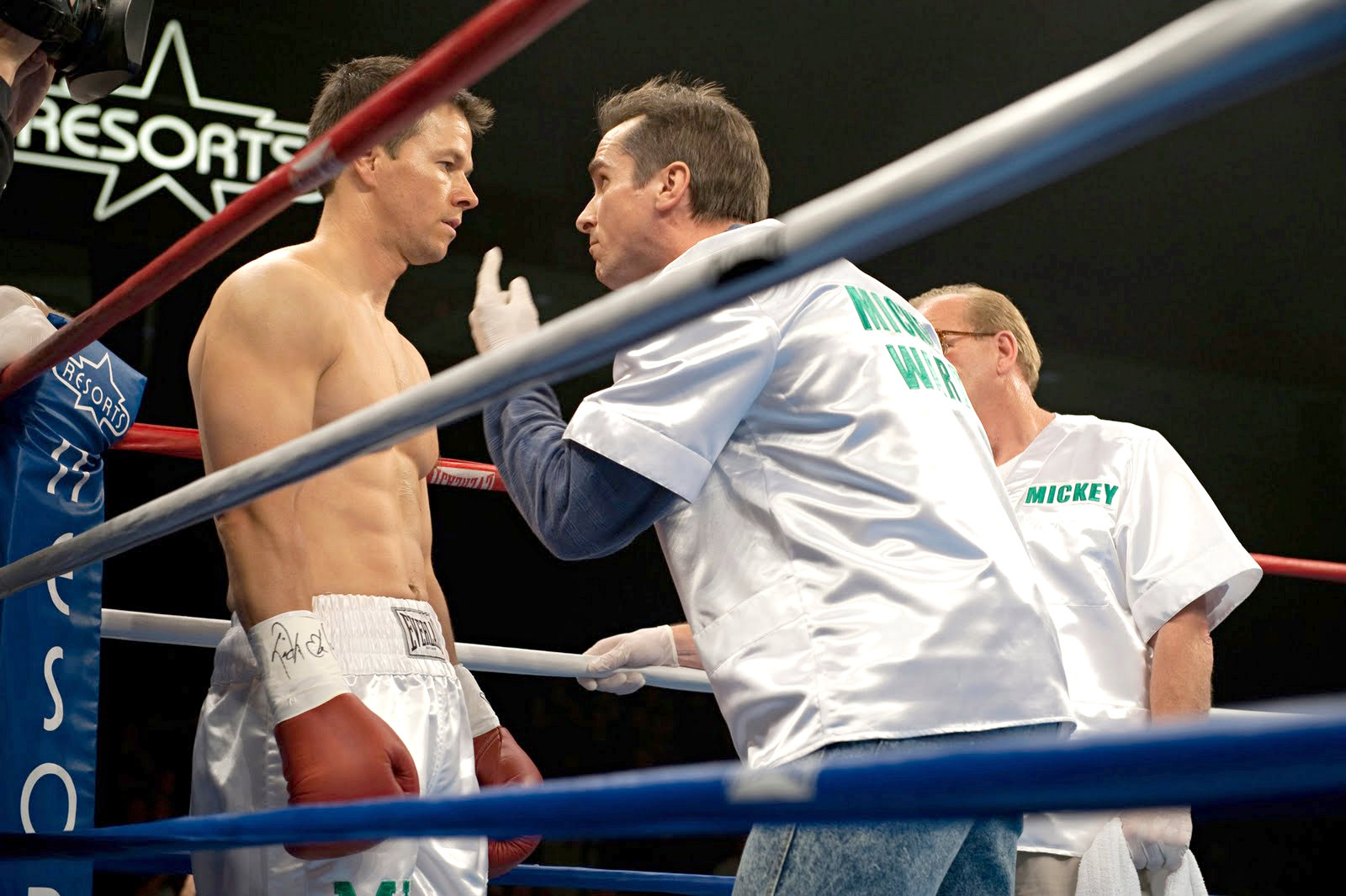 Mark Wahlberg stars as 'Irish' Mickey Ward and Christian Bale stars as Dickie Eklund in Paramount Pictures' The Fighter (2010)