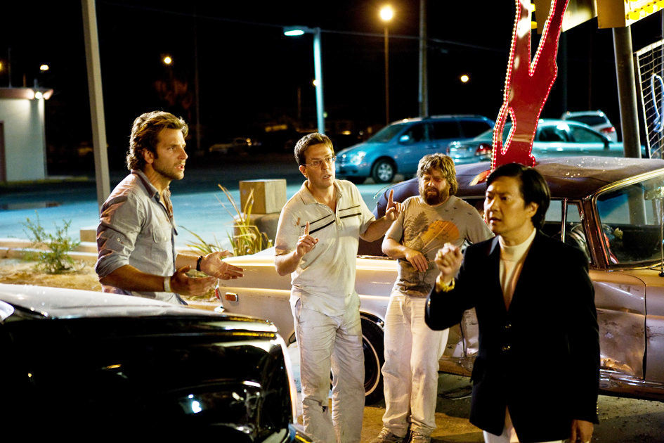 Bradley Cooper, Ed Helms, Zach Galifianakis and Ken Jeong in Warner Bros. Pictures' The Hangover (2009)