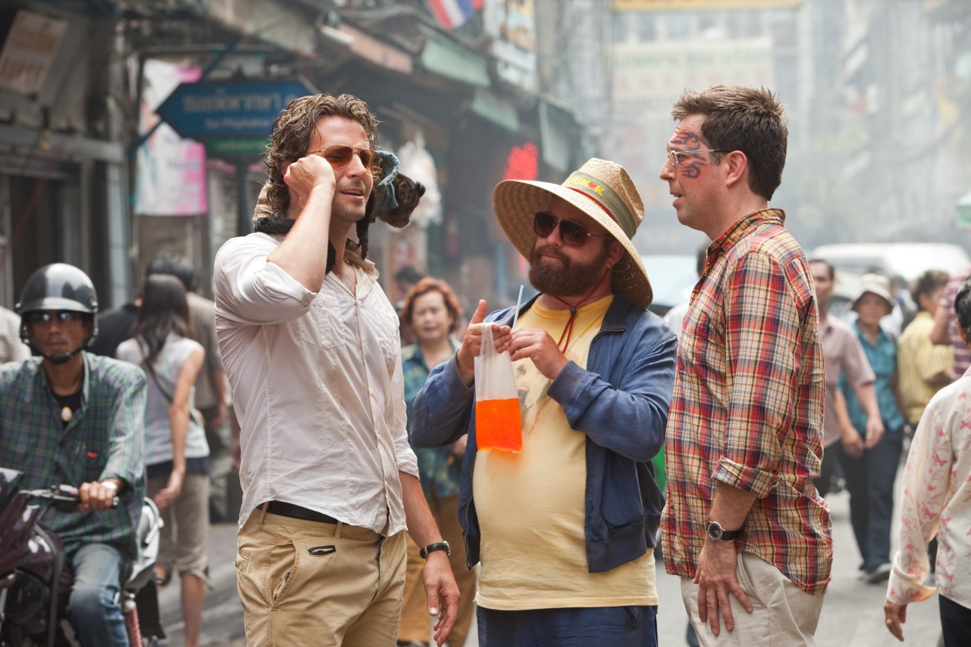 Bradley Cooper, Zach Galifianakis and Ed Helms in Warner Bros. Pictures' The Hangover Part II (2011)