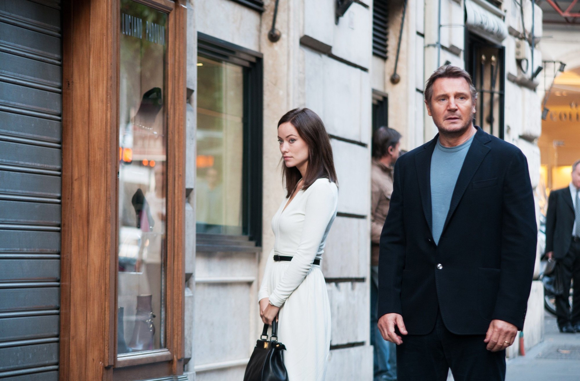 Olivia Wilde stars as Anna and Liam Neeson stars as Michael in Sony Pictures Classics' Third Person (2014)