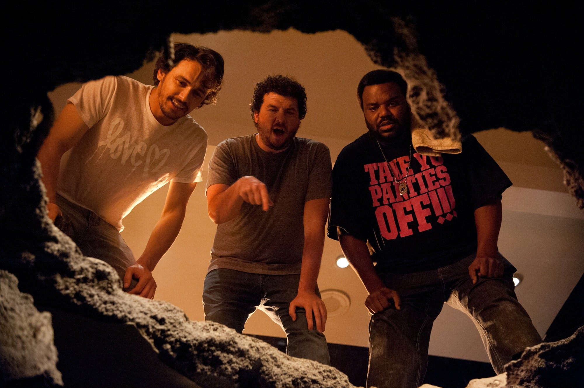 James Franco, Danny McBride and Craig Robinson in Columbia Pictures' This Is the End (2013)
