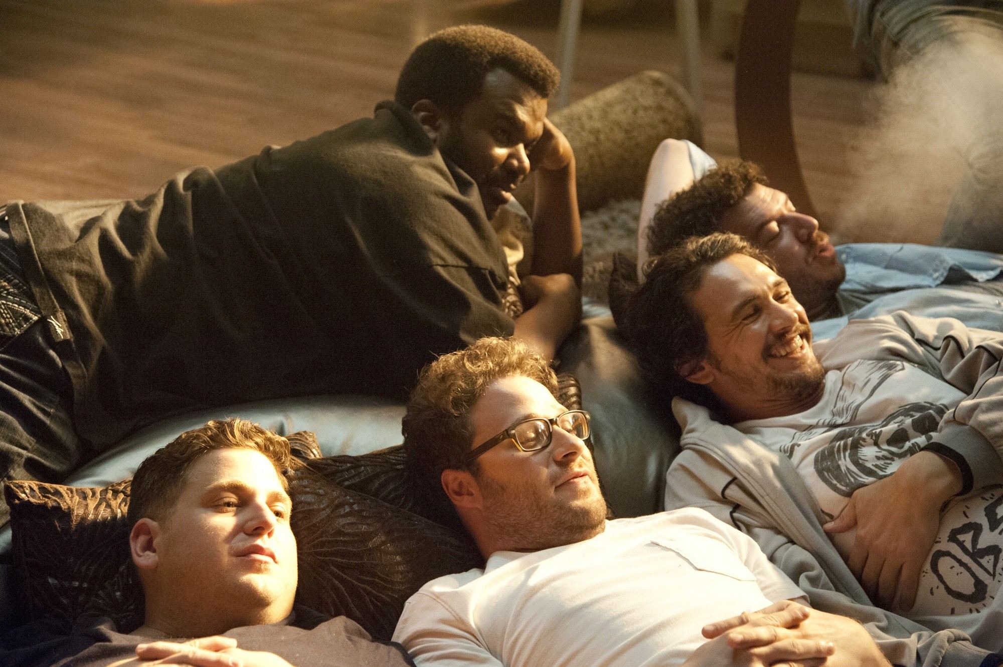 Jonah Hill, Craig Robinson, Seth Rogen, James Franco and Danny McBride in Columbia Pictures' This Is the End (2013)