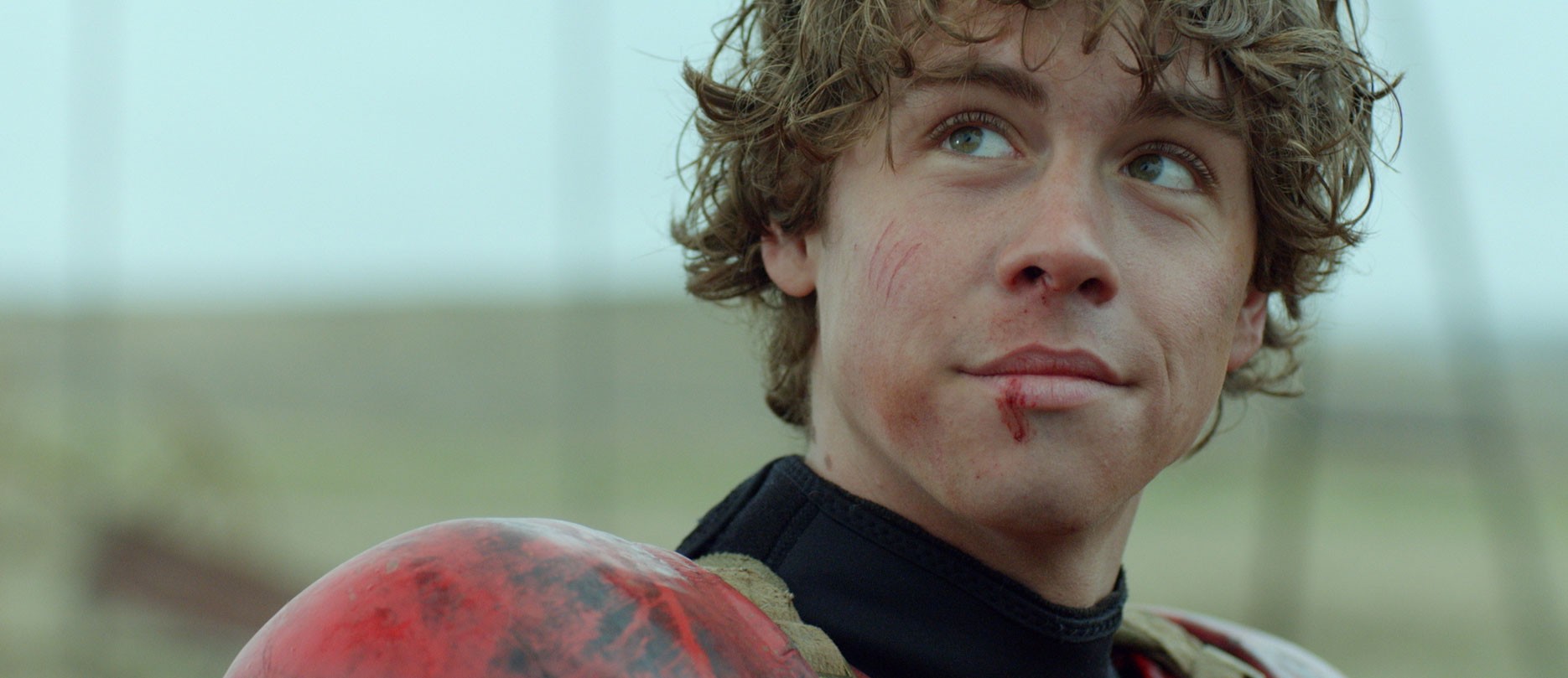 Munro Chambers stras as The Kid in Epic Pictures' Turbo Kid (2015)