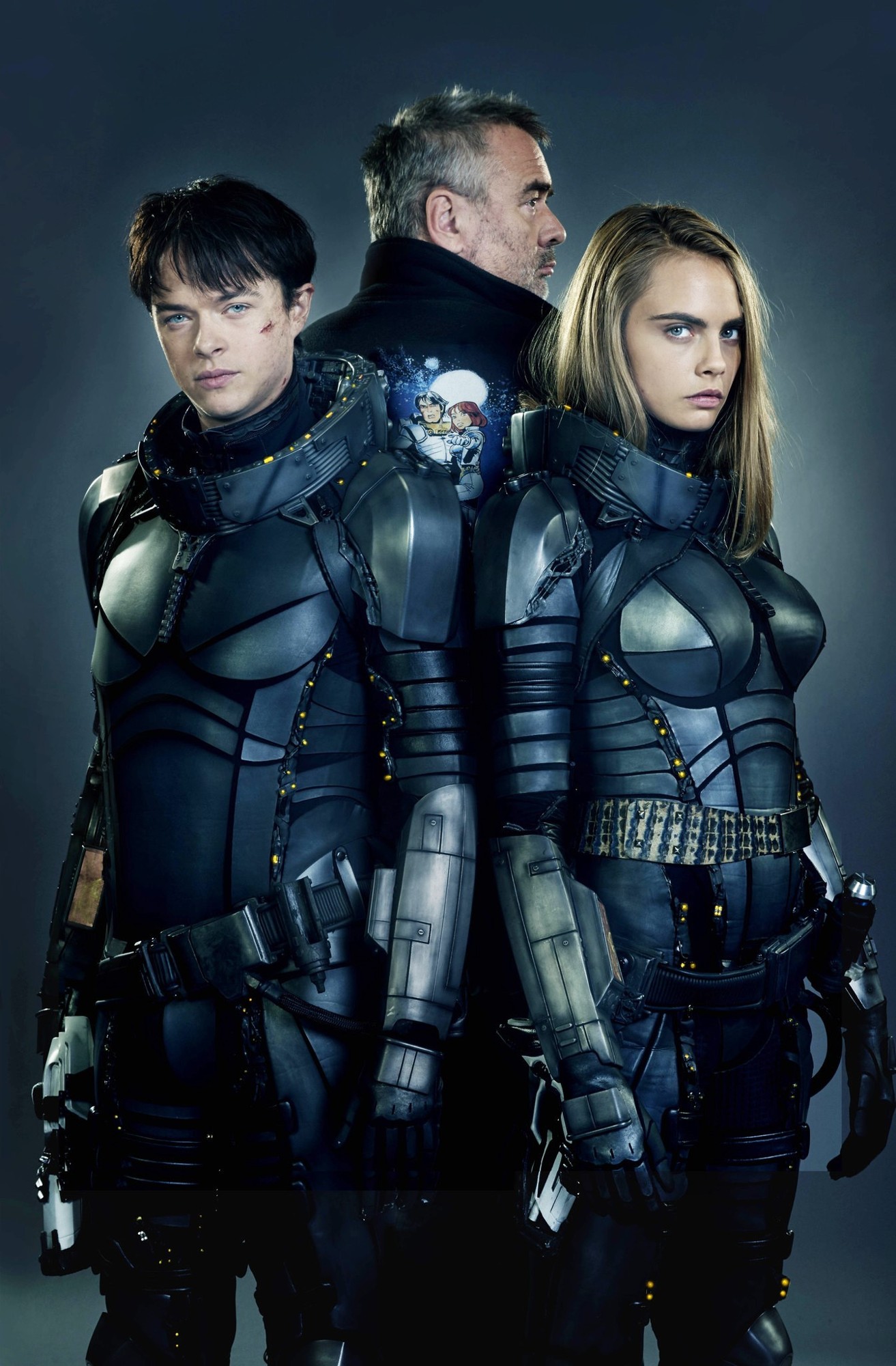 Dane DeHaan, Luc Besson and Cara Delevingne in STX Entertainment's Valerian and the City of a Thousand Planets (2107)