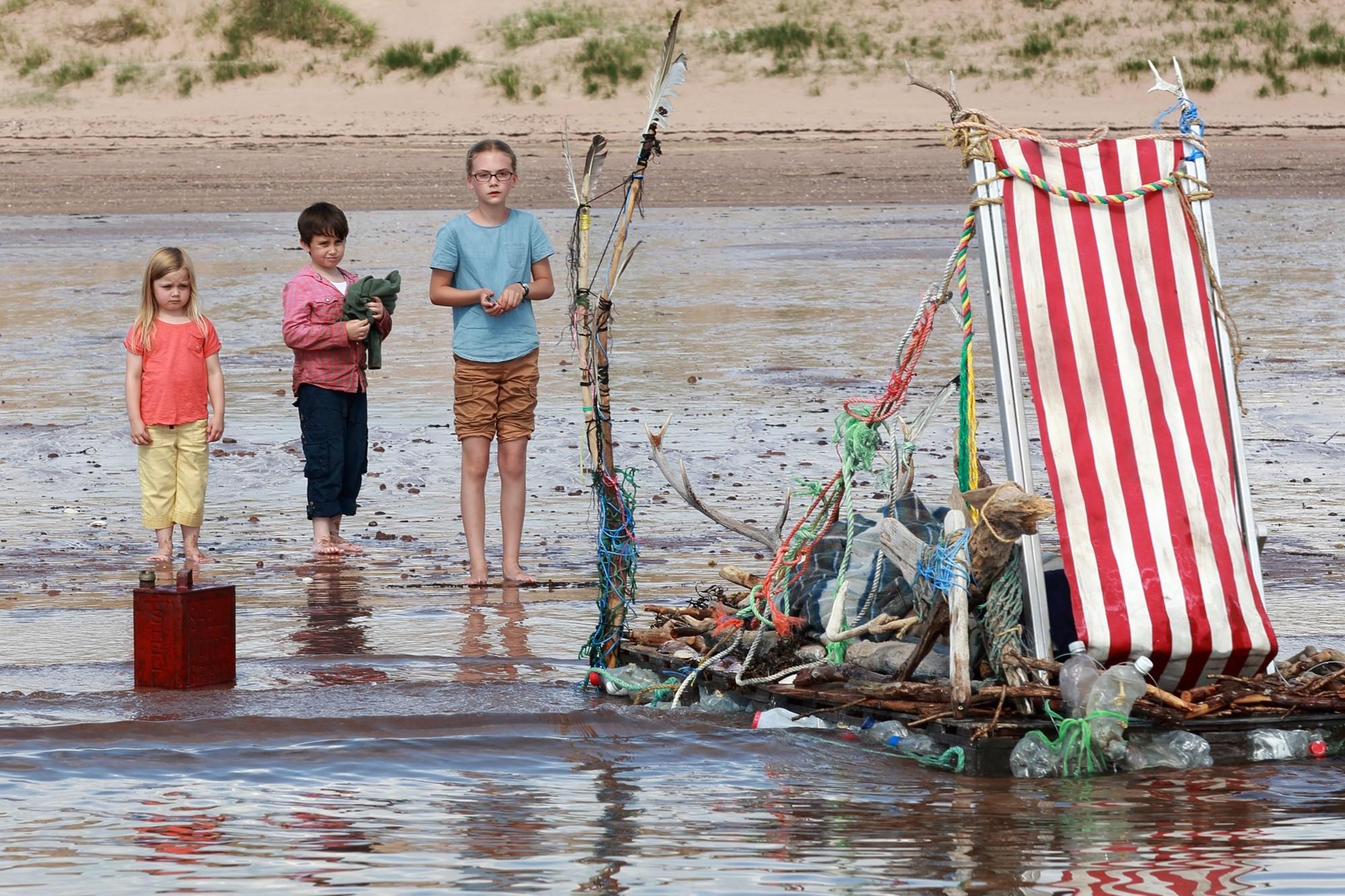 Harriet Turnbull, Bobby Smalldridge and Emilia Jones in Lionsgate Films' What We Did on Our Holiday (2015)