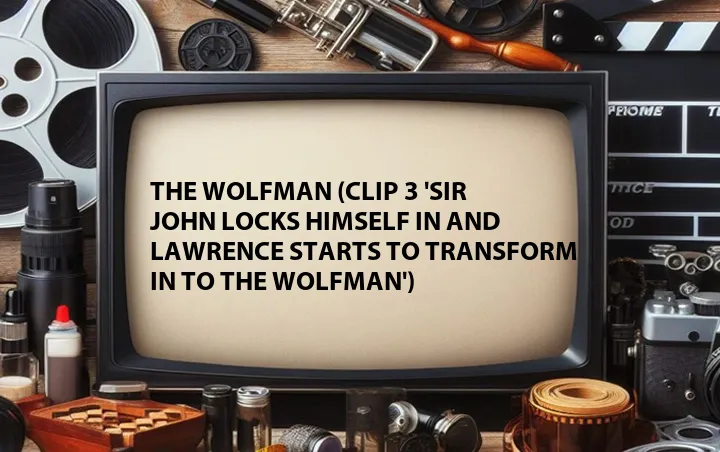 The Wolfman (Clip 3 'Sir John Locks Himself in and Lawrence Starts to Transform in to the Wolfman')