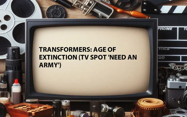 Transformers: Age of Extinction (TV Spot 'Need an Army')
