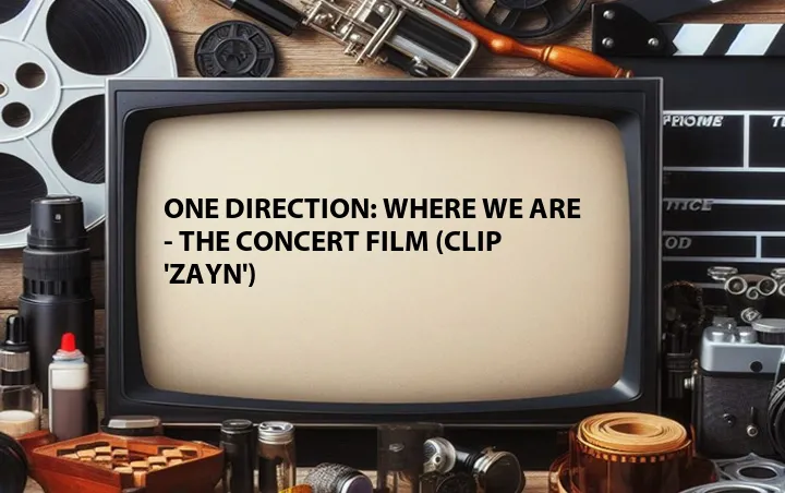 One Direction: Where We Are - The Concert Film (Clip 'Zayn')