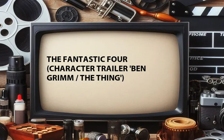 The Fantastic Four (Character Trailer 'Ben Grimm / The Thing')