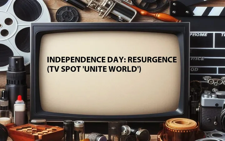 Independence Day: Resurgence (TV Spot 'Unite World')