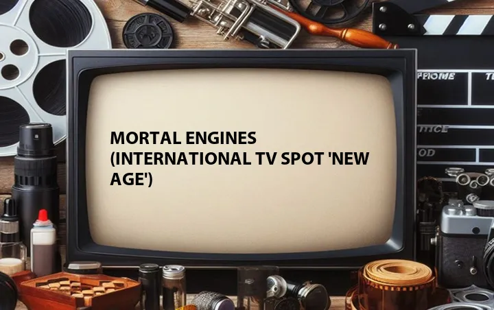 Mortal Engines (International TV Spot 'New Age')