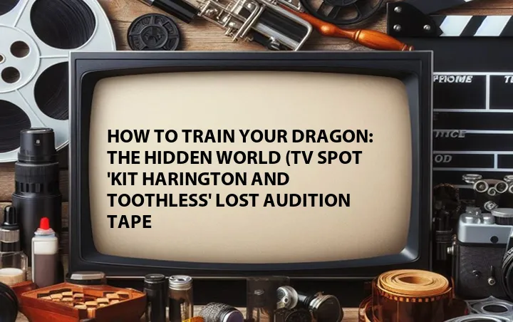 How to Train Your Dragon: The Hidden World (TV Spot 'Kit Harington and Toothless' Lost Audition Tape