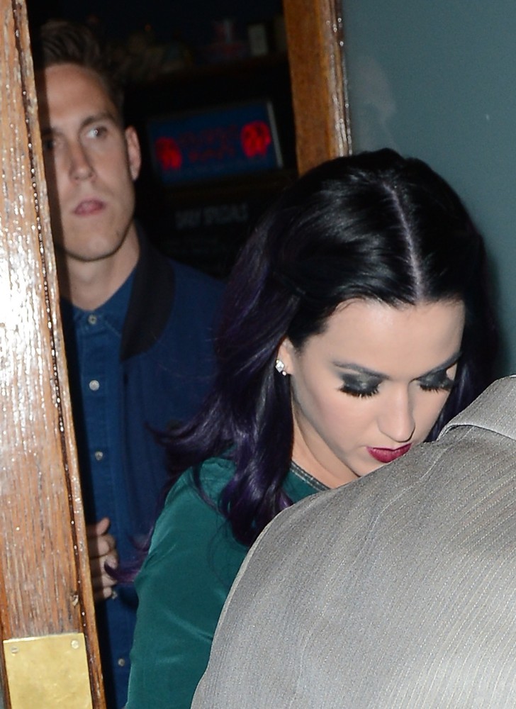 Katy Perry and Robert Ackroyd Leaving The Dove Pub