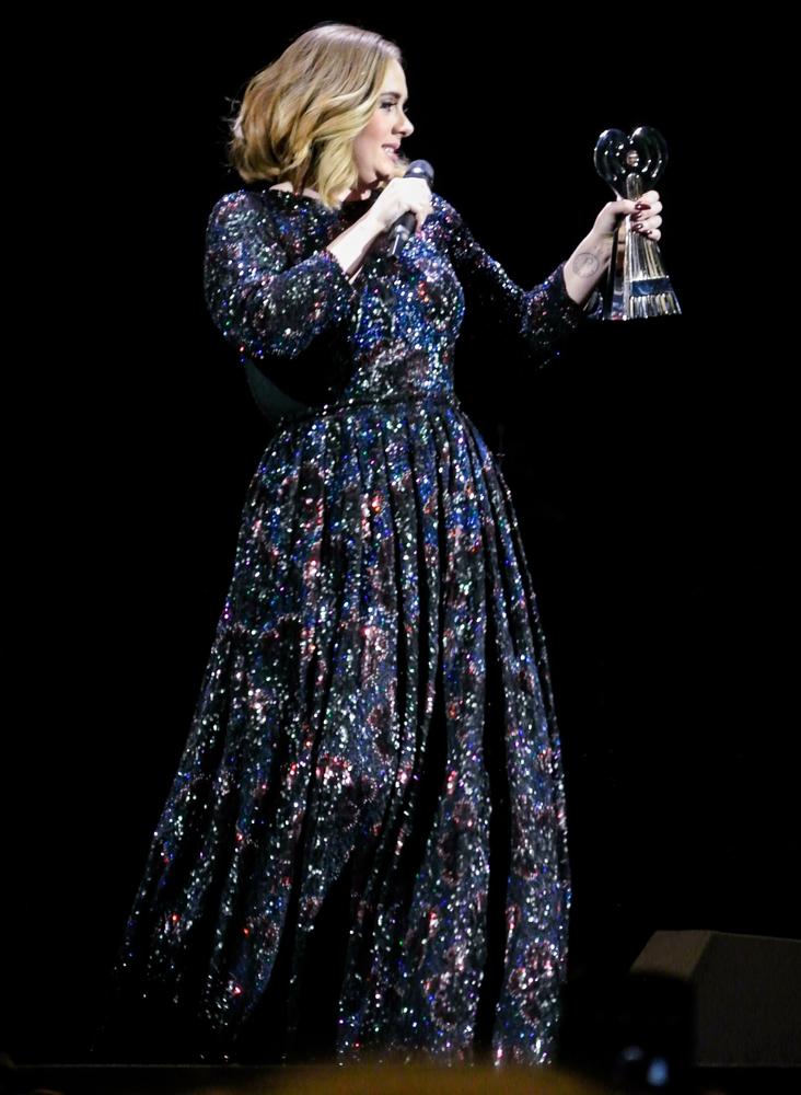 Adele Wins An Award Whilst on Stage in Birmingham