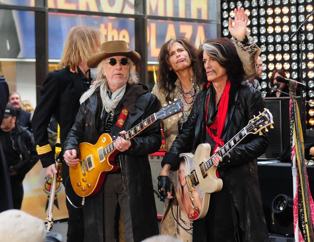 Aerosmith Performing Live During The Today Show Concert Series