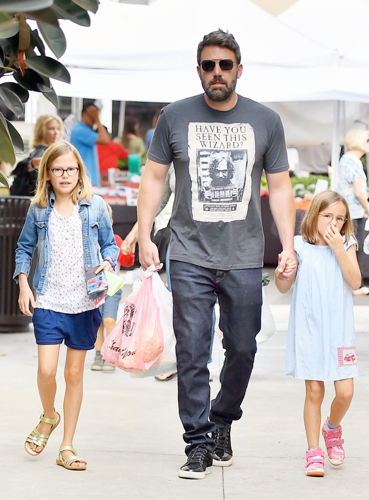 Ben Affleck Takes His Children to The Farmers Market