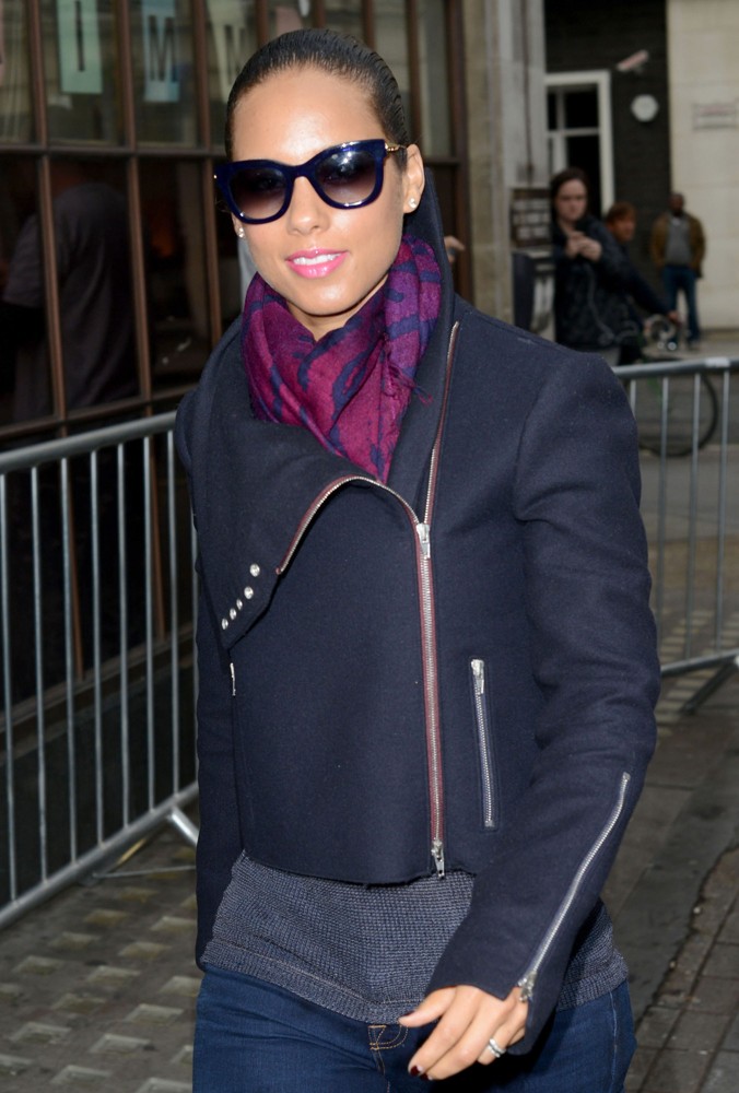 Alicia Keys Outside The BBC Radio 1 Studios
