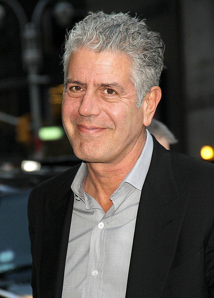Anthony Bourdain at The Ed Sullivan Theater for The Late Show with David Letterman