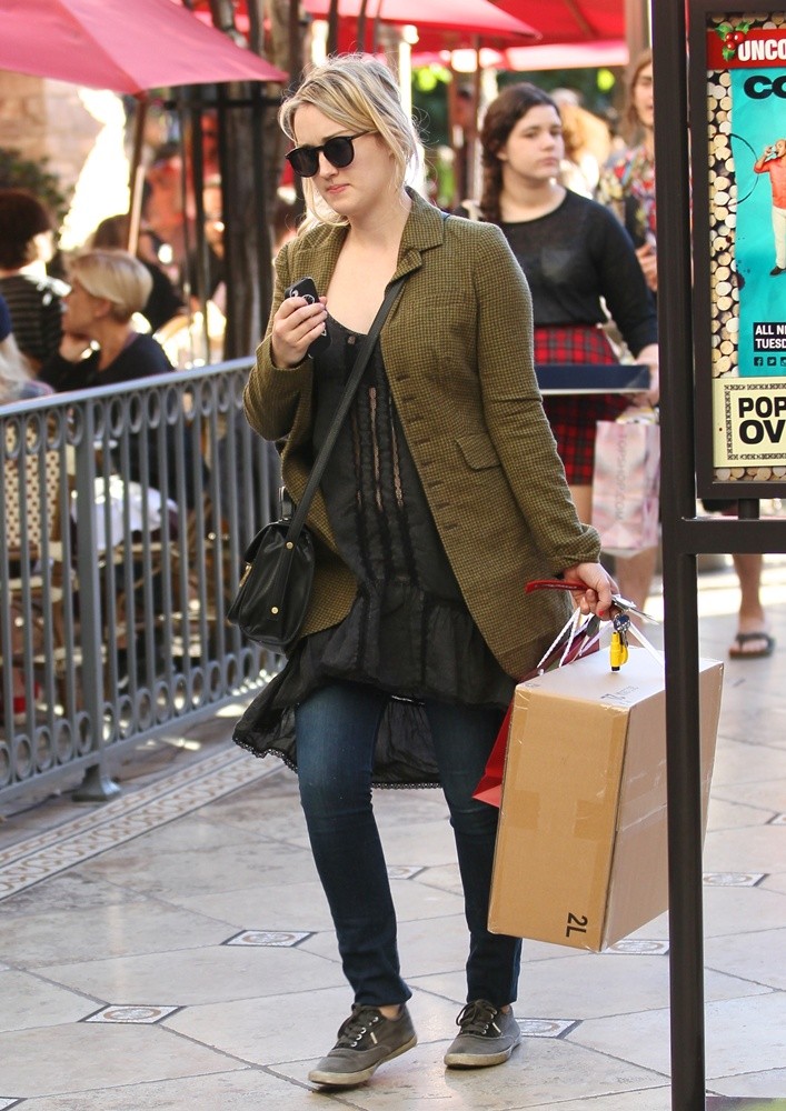 Ashley Johnson Shopping at The Grove