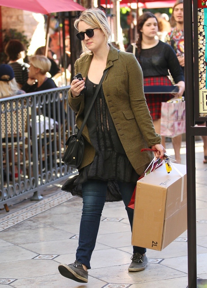 Ashley Johnson Shopping at The Grove