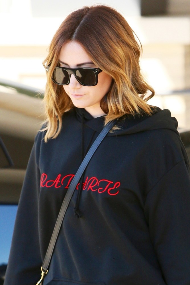 Ashley Tisdale Leaves Barneys New York