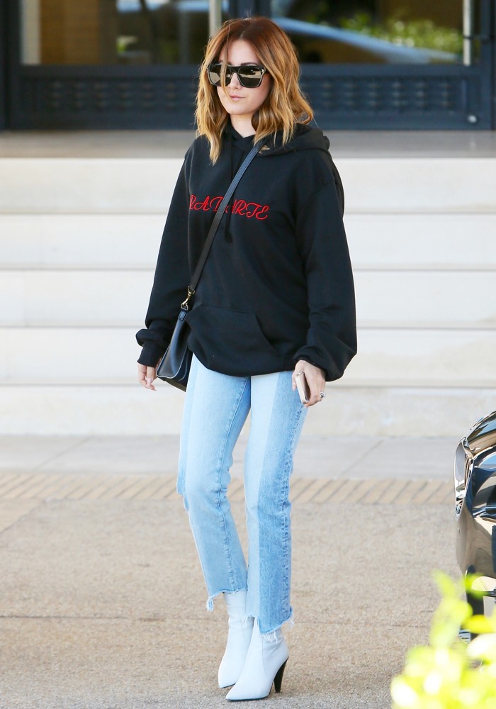Ashley Tisdale Leaves Barneys New York