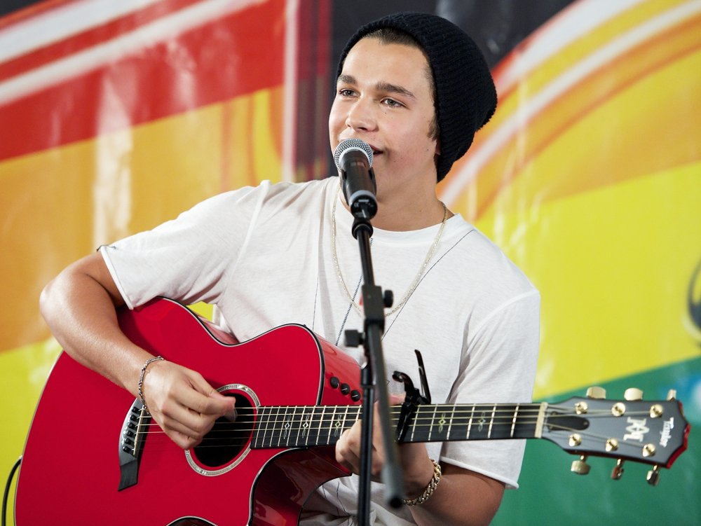 Austin Mahone Performs During A Fan Event