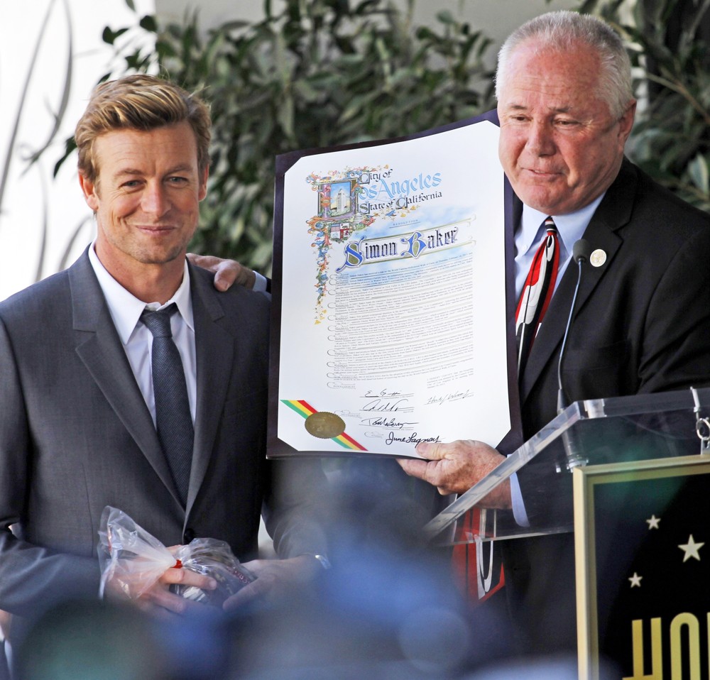 Simon Baker Is Honoured with A Star on The Hollywood Walk of Fame