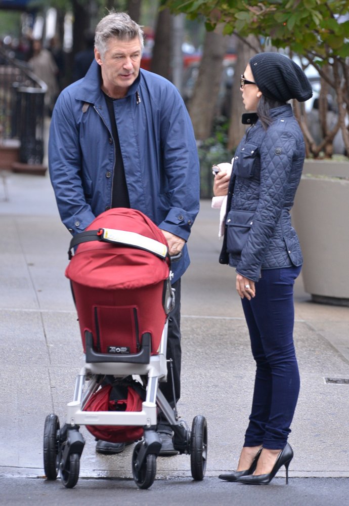 Alec Baldwin and Hilaria Thomas at Manhattan